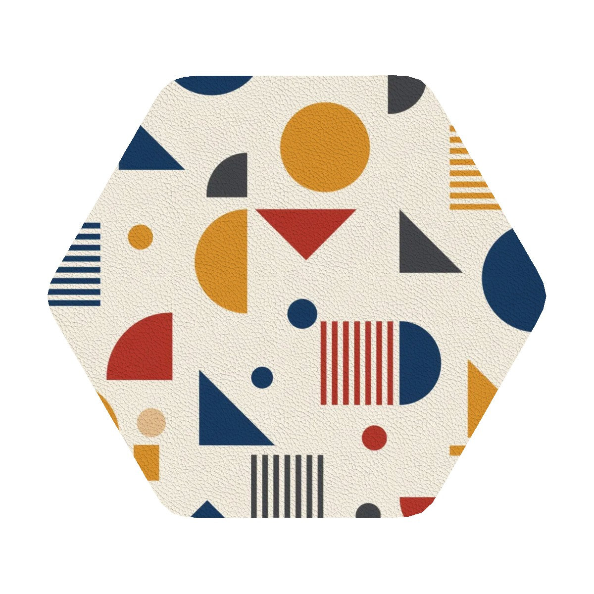Bauhaus Geometric Hexagon Coaster Set