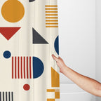 Bauhaus Geometric Shower Curtain