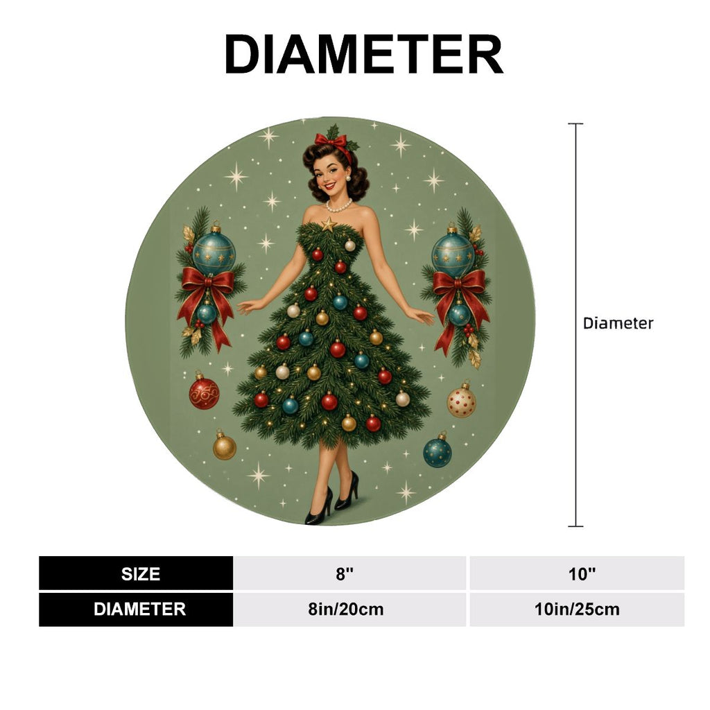 Mid-Century Modern Atomic Christmas Tree Ceramic Decorative Plate