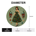 Mid-Century Modern Atomic Christmas Tree Ceramic Decorative Plate
