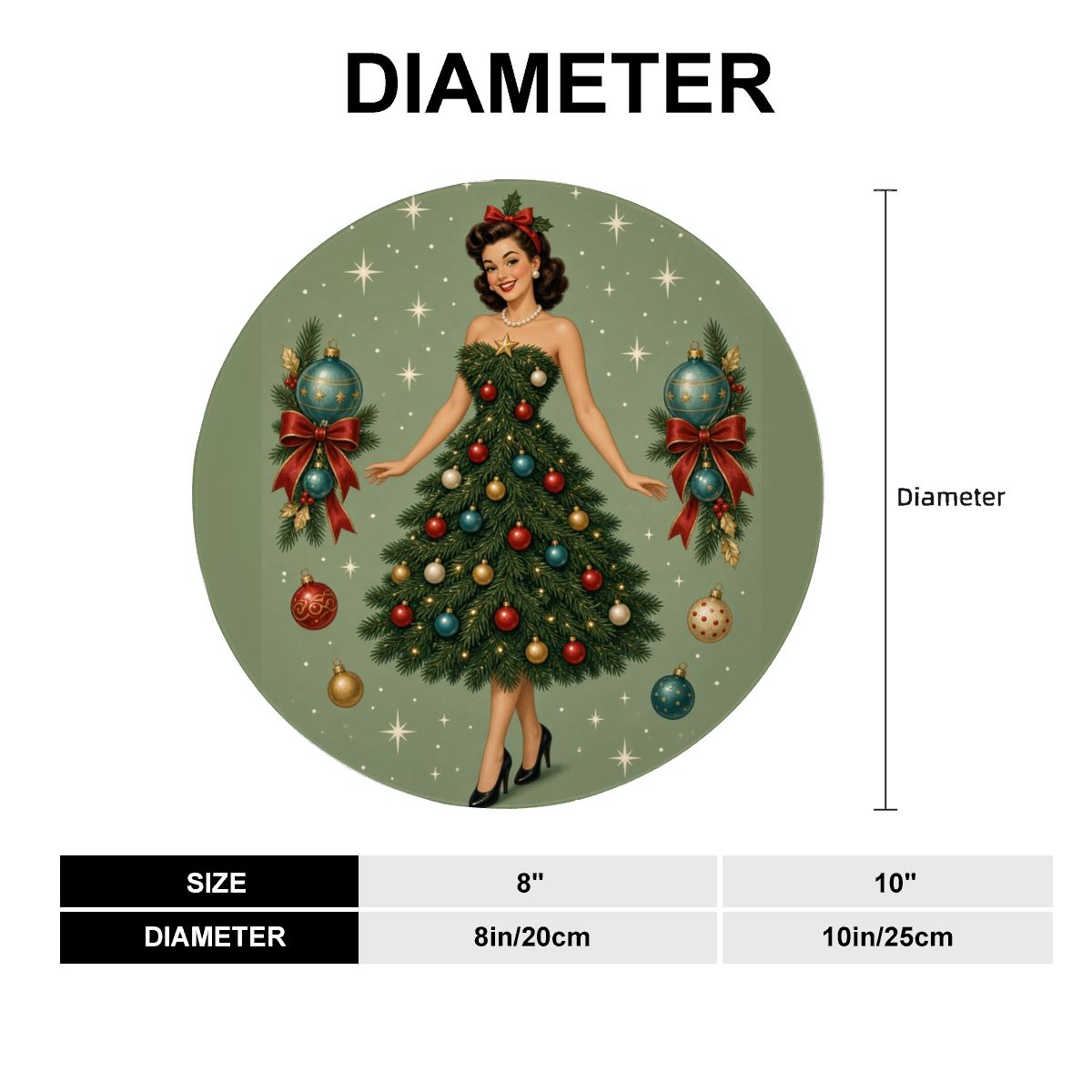 Mid-Century Modern Atomic Christmas Tree Ceramic Decorative Plate