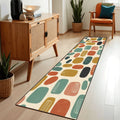 Mid-Century Modern Pebble Colorblock Runner Rug