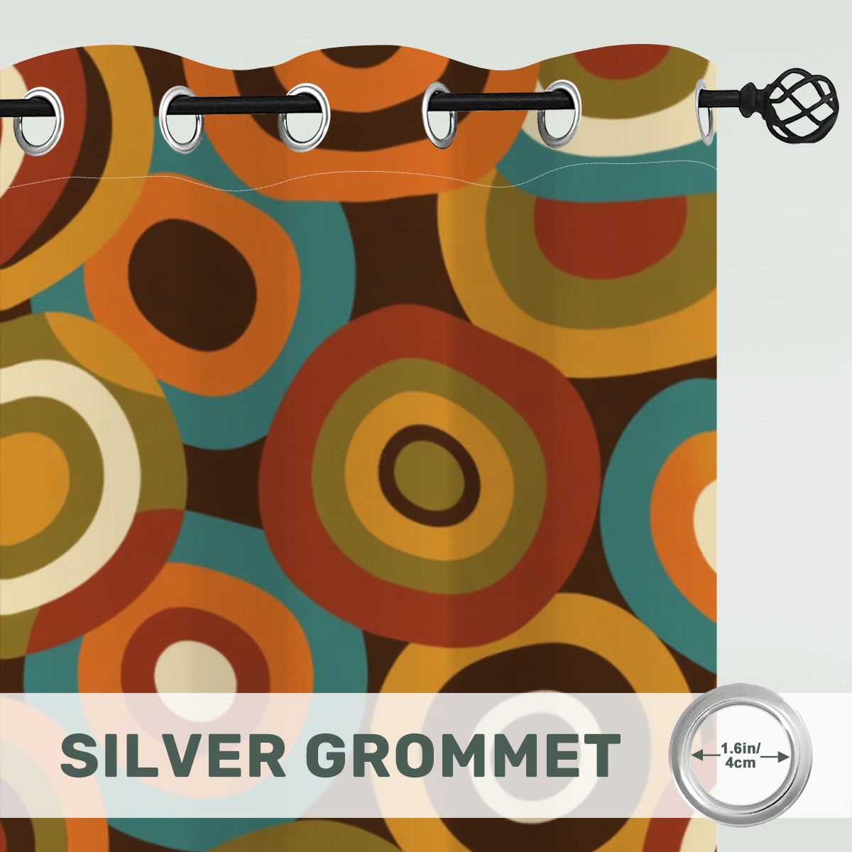 Mid-Century Modern Atomic Orbit Blackout Curtains