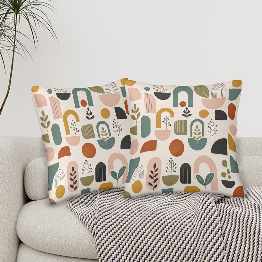 Mid-Century Modern Harvest Forms Pillow Cover Set