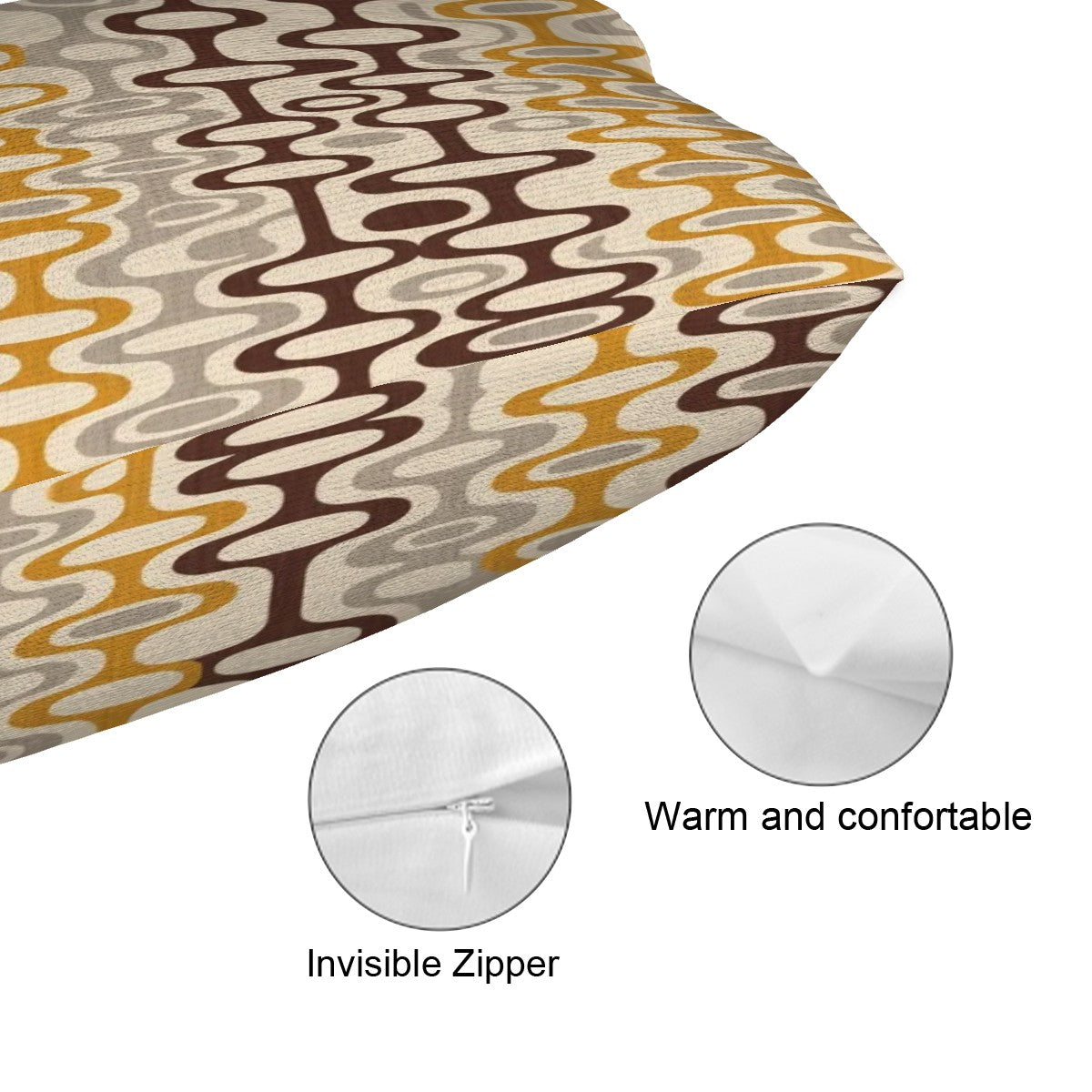 Retro Ripple Lumbar Pillow Cover