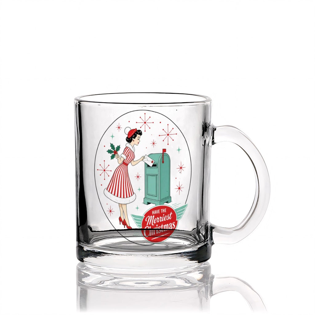Merriest Christmas Retro Atomic Glass Mug