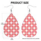MCM-Era Atomic Circle Print Teardrop Earrings