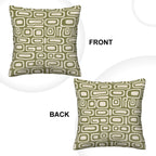 Mid-Century Olive Green Geometric Corduroy Throw Pillow