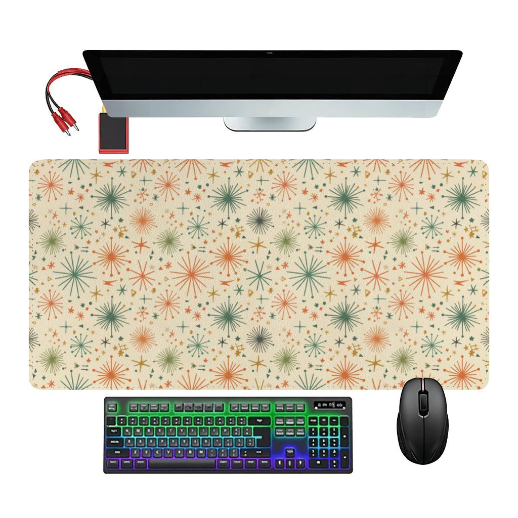 Mid-Century Modern Botanical Starburst Extended Mouse Pad