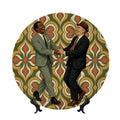 Mid-Century Modern Gay Couple Art Deco Ceramic Decorative Plate