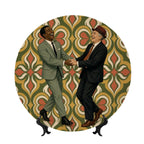 Mid-Century Modern Gay Couple Art Deco Ceramic Decorative Plate