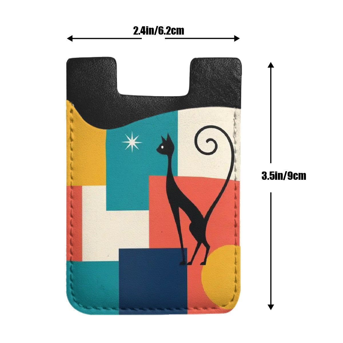 MCM-Era Abstract Animal Color-Block Print Phone Card Holder