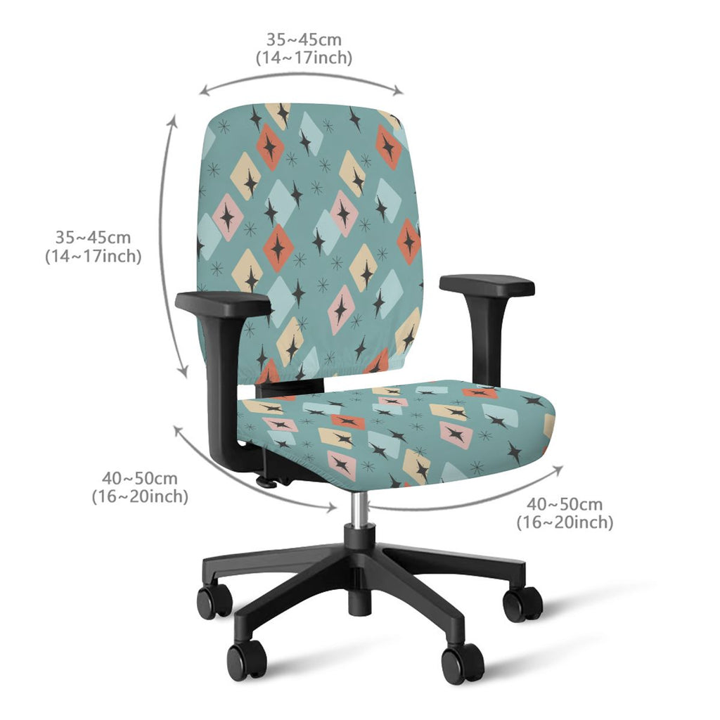 Mid-Century Modern Geometric Office Chair Cover