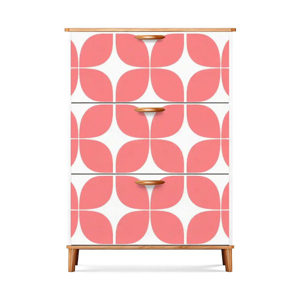 Mid-Century Modern Geometric Shoe Cabinet