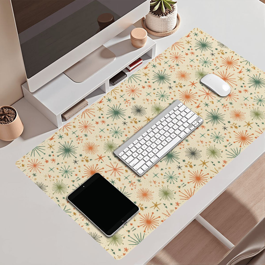 Mid-Century Modern Botanical Starburst Extended Mouse Pad