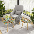 Mid-Century Modern Organic Mosaic Nesting Tables