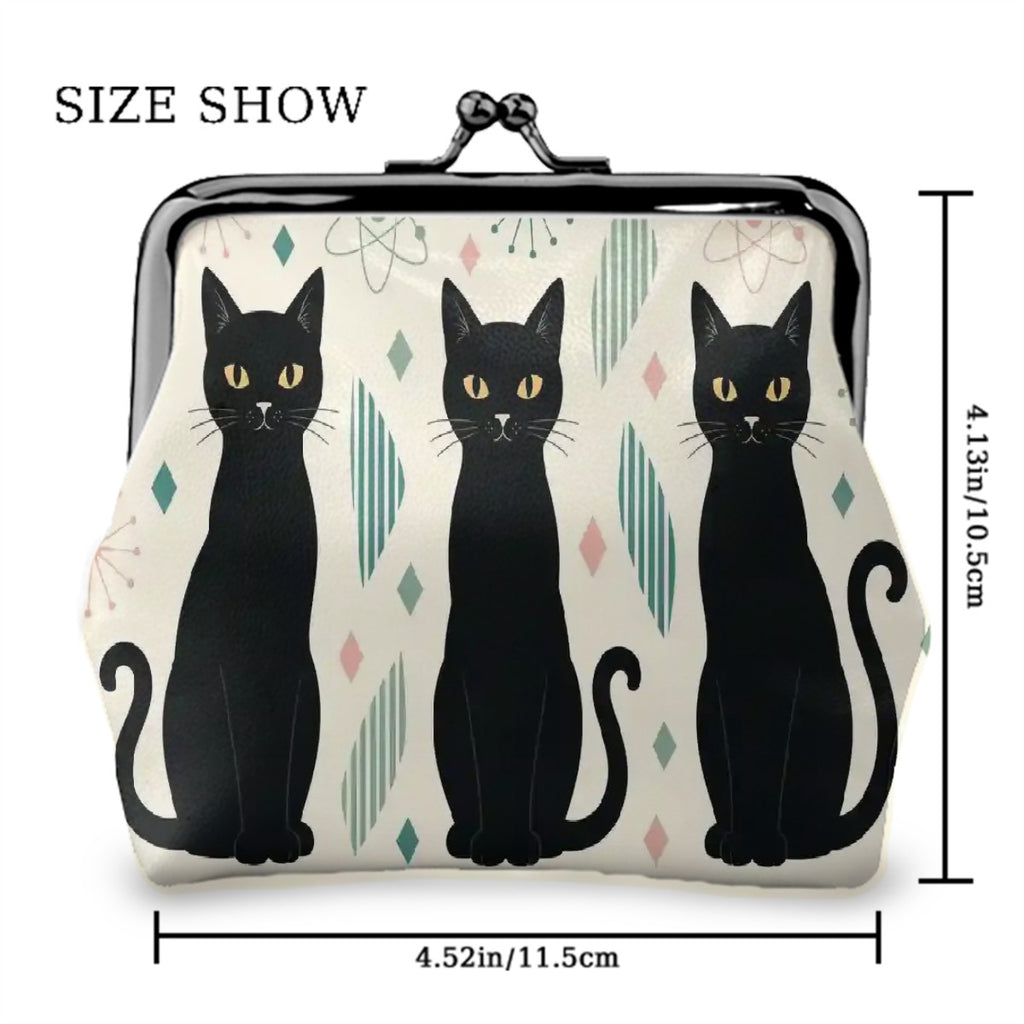 Atomic Cat Trio Kiss-Lock Coin Purse