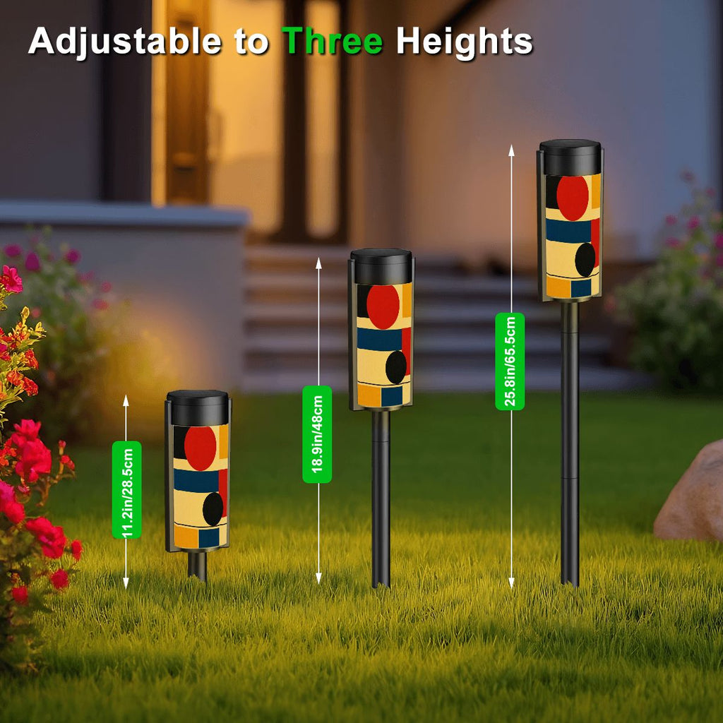 Bauhaus Color-Block Solar Garden Light Set