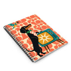 Mid-Century Modern Atomic Dog Spiral Notebook