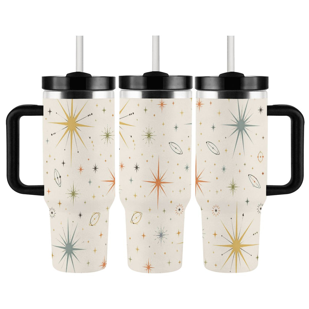 MCM-Era Atomic Starburst & Sunburst Print 40 oz Travel Tumbler