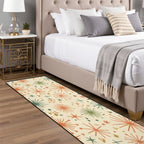 Mid-Century Modern Starburst Botanical Runner Rug