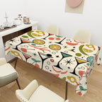 Atomic Martini Glasses Mid-Century Modern Tablecloth