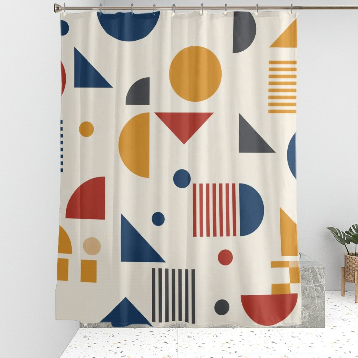 Bauhaus Geometric Shower Curtain