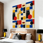Bauhaus Geometric Acoustic Wall Panels, 9-Piece Set