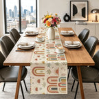 Mid-Century Rainbow Arch Table Runner
