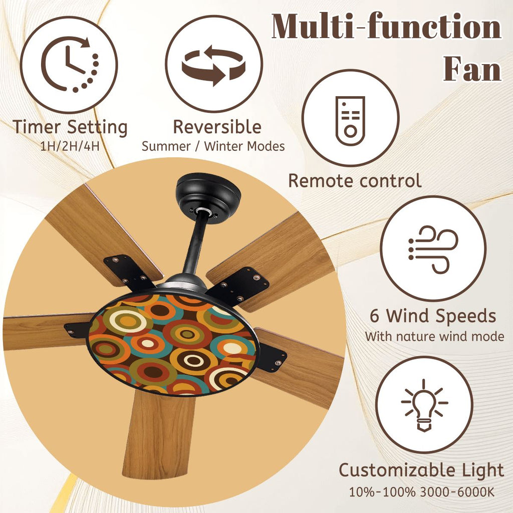 Retro Orbit 42-Inch Ceiling Fan with Light