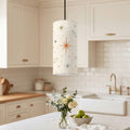 Copper Starburst Pendant Light | Mid-Century Modern Cylinder Ceiling Light