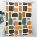 Mid-Century Modern Atomic Rounded Block Shower Curtain