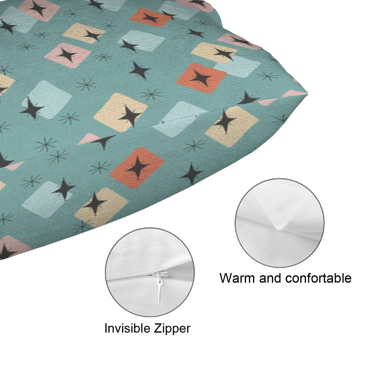 Atomic Starburst Lumbar Pillow Cover