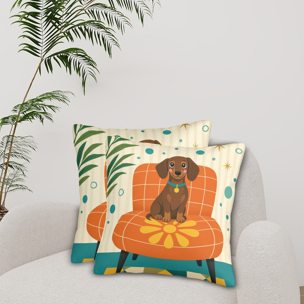 Mid-Century Modern Atomic Dog Pillow Cover Set