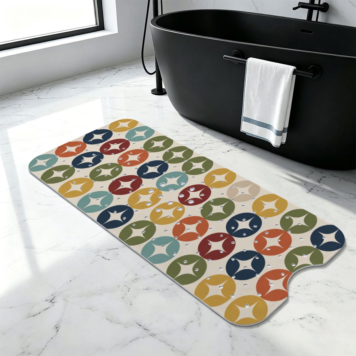 Atomic Starburst Extra-Long Bathtub Mat