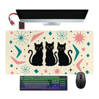 Mid-Century Modern Atomic Cat Trio Extended Mouse Pad