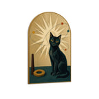Mid-Century Modern Atomic Cat Arched Canvas