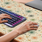 Mid-Century Modern Botanical Starburst Extended Mouse Pad