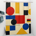 Bauhaus Geometric Shower Curtain, 60 × 72 in