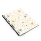 Mid-Century Modern Atomic Starburst Spiral Notebook