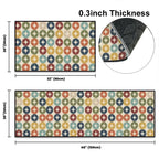 Mid-Century Modern Geometric Kitchen Mat Set