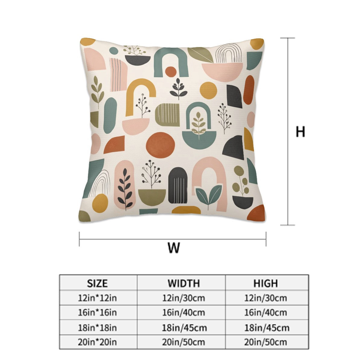 Mid-Century Modern Harvest Forms Pillow Cover Set