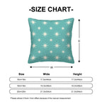 Teal Starburst Mid-Century Modern Corduroy Throw Pillow