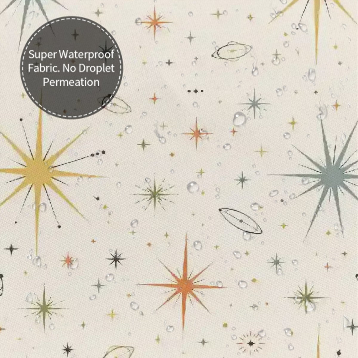 Mid-Century Modern Atomic Starburst Shower Curtain