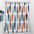 Mid-Century Modern Abstract Geometric Shower Curtain, 60 × 72 in