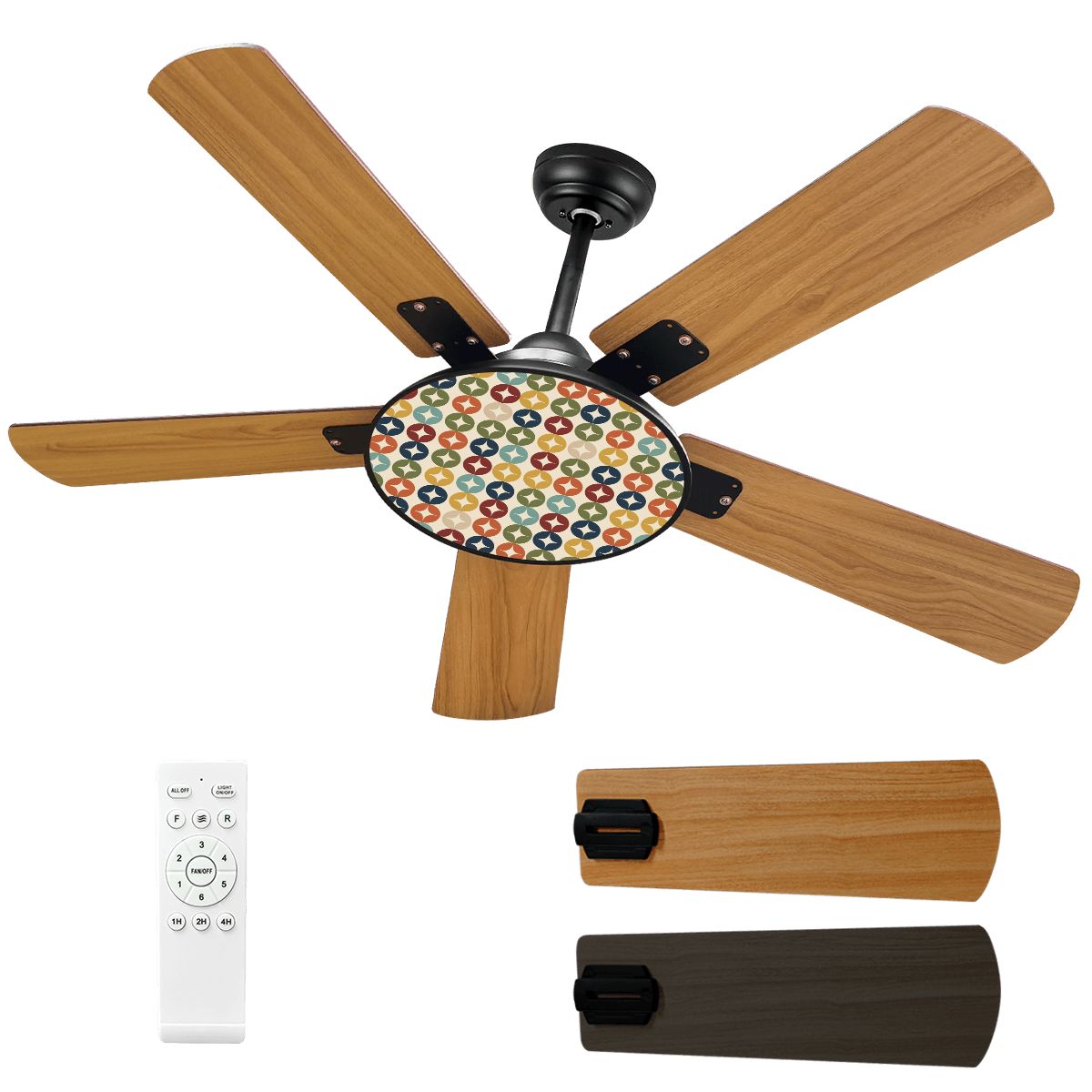 Atomic Starburst 42-Inch Ceiling Fan with Light