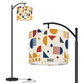 Bauhaus Color-Block Arc Floor Lamp