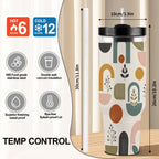 MCM-Era Abstract Botanical & Geometric Print 40 oz Travel Tumbler