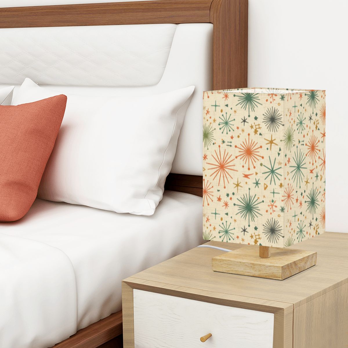 Mid-Century Modern Starburst Color-Changing Table Lamp